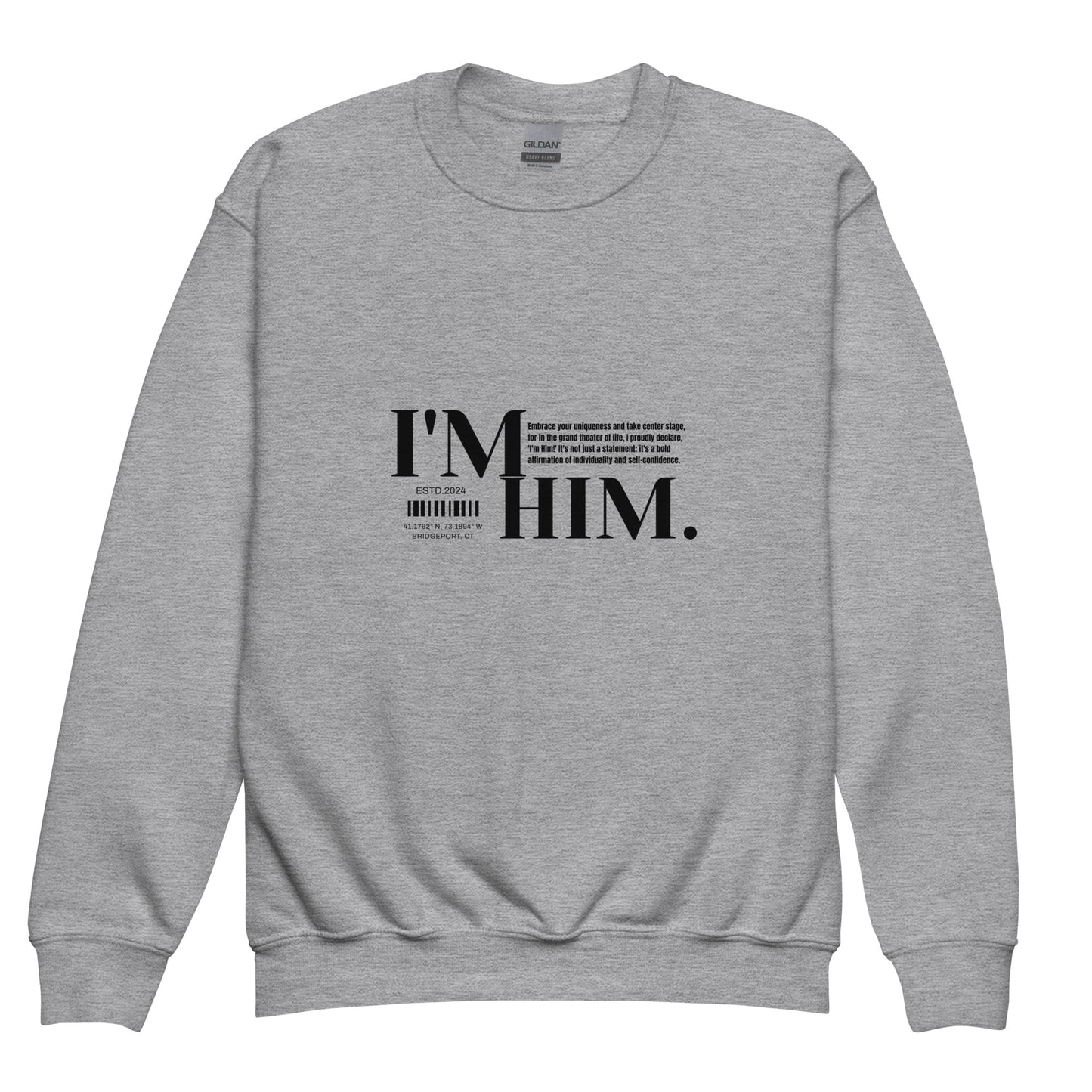 Youth crewneck sweatshirt - I'm Him